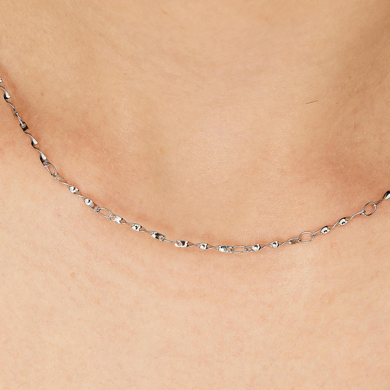 Collana Girocollo Donna In Acciaio Silver Essential BNL009