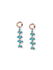 Orecchini Donna Maria Cristian Sterling Enjoy in Argento Rosa e Aulite Celeste