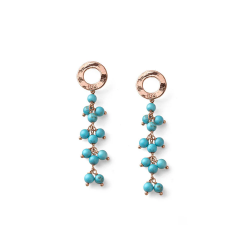 Orecchini Donna Maria Cristian Sterling Enjoy in Argento Rosa e Aulite Celeste