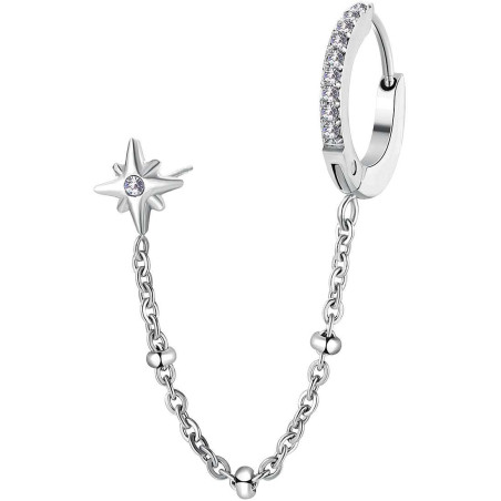 Mono Orecchino Donna Brosway Chant BAH55 in Acciaio Silver con Cristalli