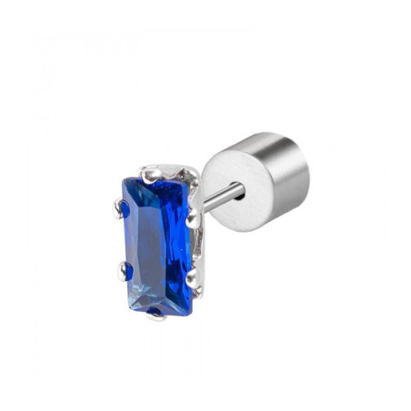 Mono orecchino Donna Marlù 31OR0002-B Sparkles in Acciaio con Zircone Blu