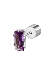 Mono orecchino Donna Marlù 31OR0002-P Sparkles in Acciaio con Zircone Viola