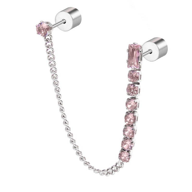 Orecchino a Lobo Donna Marlù 31OR0003-LF Multindosso Tennis Pendente Pietra Rosa Orecchino a Lobo Donna Marlù 31OR0003-LF Multindosso Tennis Pendente Pietra Rosa