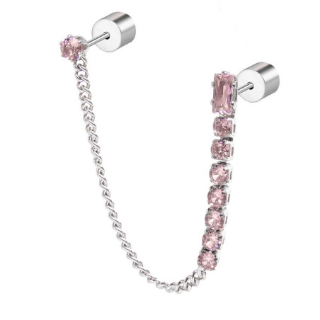 Orecchino a Lobo Donna Marlù 31OR0003-LF Multindosso Tennis Pendente Pietra Rosa