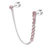Orecchino a Lobo Donna Marlù 31OR0003-LF Multindosso Tennis Pendente Pietra Rosa
