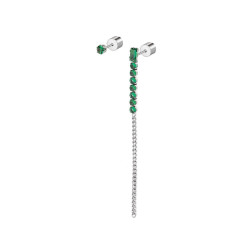 Orecchino a Lobo Donna Marlù 31OR0003-S Multindosso Tennis Pendente Pietra Verde