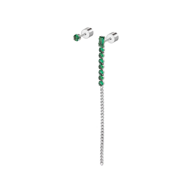 Orecchino a Lobo Donna Marlù 31OR0003-S Multindosso Tennis Pendente Pietra Verde