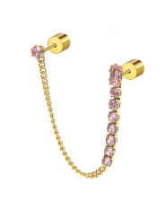 Orecchino a Lobo Donna Marlù 31OR0003-LF Multindosso Tennis Pendente Oro e Rosa