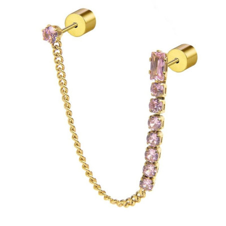 Orecchino a Lobo Donna Marlù 31OR0003-LF Multindosso Tennis Pendente Oro e Rosa