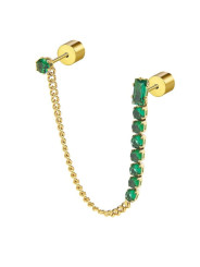 Orecchino a Lobo Donna Marlù 31OR0003G-S Multindosso Tennis Pendente Oro e Verde