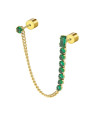 Orecchino a Lobo Donna Marlù 31OR0003G-S Multindosso Tennis Pendente Oro e Verde
