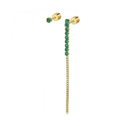 Orecchino a Lobo Donna Marlù 31OR0003G-S Multindosso Tennis Pendente Oro e Verde