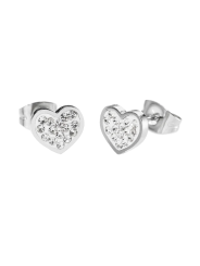 Orecchini Donna Marlù 18OR027 Cuore con Strass Silver