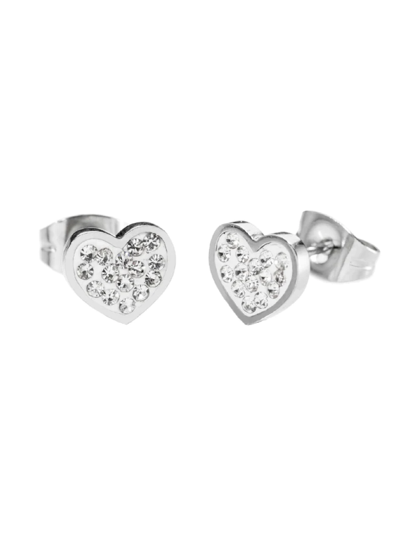 Orecchini Donna Marlù 18OR027 Cuore con Strass Silver