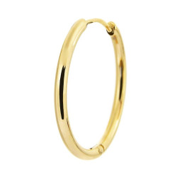 Mono Orecchino Marlù Cerchio Acciaio In Oro Giallo Diametro 24mm 2OR0048G
