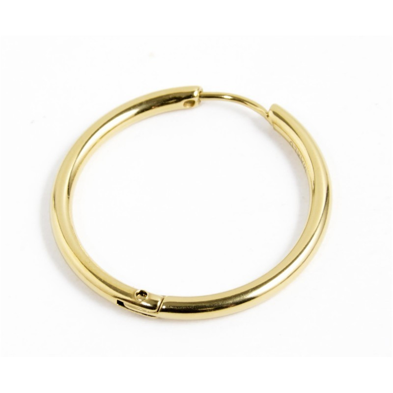 Mono Orecchino Marlù Cerchio Acciaio In Oro Giallo Diametro 24mm 2OR0048G