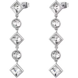 Orecchini Donna Brosway EMPHASIS BEH26 in Acciaio Silver con Cristalli Pendenti