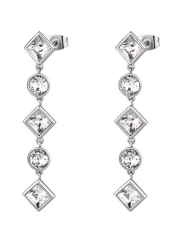 Orecchini Donna Brosway EMPHASIS BEH26 in Acciaio Silver con Cristalli Pendenti