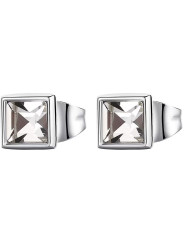 Orecchini Bottone Donna Brosway BEH22 in Acciaio Silver con Zircone Bianco