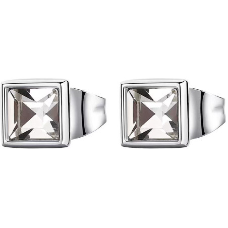 Orecchini Bottone Donna Brosway BEH22 in Acciaio Silver con Zircone Bianco