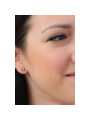 Orecchini Bottone Donna Brosway BEH22 in Acciaio Silver con Zircone Bianco