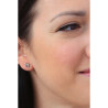 Orecchini Bottone Donna Brosway BEH22 in Acciaio Silver con Zircone Bianco