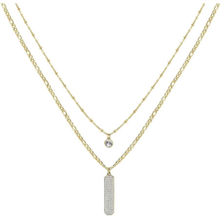 Collana Donna Brosway Symphonia BYM102 in Acciaio Oro con Pendenti e Cristalli