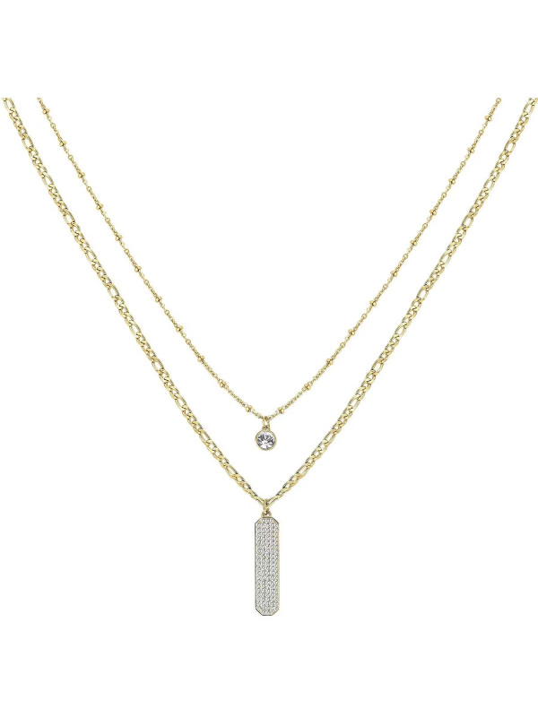 Collana Donna Brosway Symphonia BYM102 in Acciaio Oro con Pendenti e Cristalli