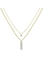 Collana Donna Brosway Symphonia BYM102 in Acciaio Oro con Pendenti e Cristalli