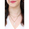 Collana Donna Brosway Symphonia BYM102 in Acciaio Oro con Pendenti e Cristalli