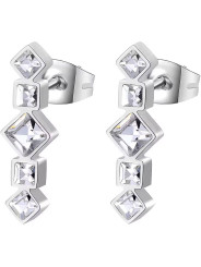 Orecchini Donna Brosway Symphonia BYM71 in Acciaio Silver con Zirconi