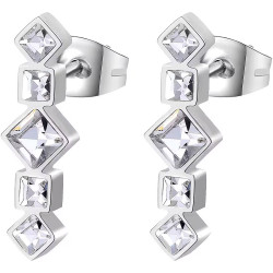 Orecchini Donna Brosway Symphonia BYM71 in Acciaio Silver con Zirconi