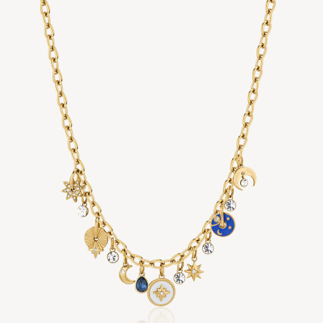 Collana Donna Brosway Chakra Mistici BHKN081 in Acciaio Pvd Oro con Pendenti