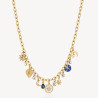 Collana Donna Brosway Chakra Mistici BHKN081 in Acciaio Pvd Oro con Pendenti