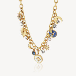 Collana Donna Brosway Chakra Mistici BHKN081 in Acciaio Pvd Oro con Pendenti
