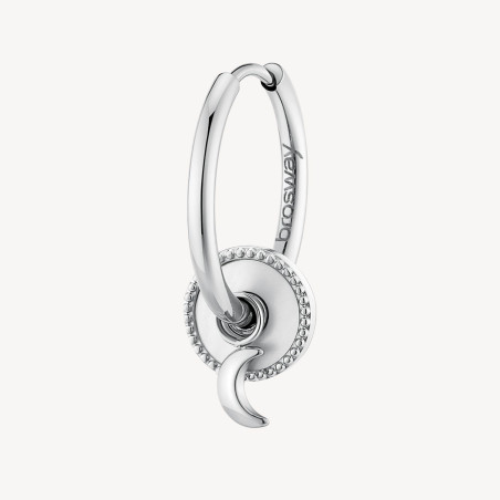 Mono Orecchino Donna Brosway BHKE123 in Acciaio Silver con Mezza Luna