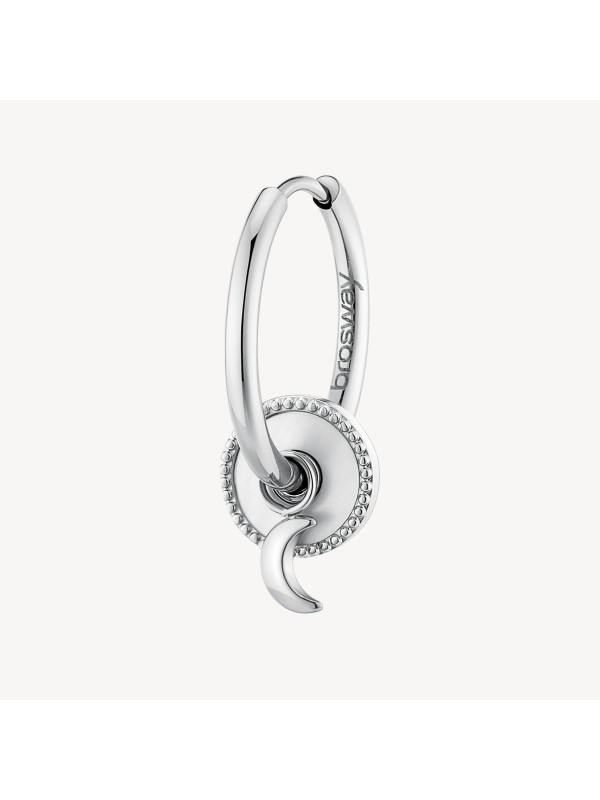 Mono Orecchino Donna Brosway BHKE123 in Acciaio Silver con Mezza Luna