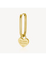 Mono Orecchino Donna Brosway Chakra BHKE122 in Acciaio Pvd Oro Cuore e Cristalli