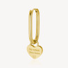 Mono Orecchino Donna Brosway Chakra BHKE122 in Acciaio Pvd Oro Cuore e Cristalli