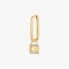 Mono Orecchino Donna Brosway Chakra BHKE118 in Acciaio PVd Oro Lucchetto Promessa