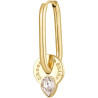 Mono Orecchino Donna Brosway Chakra BHKE114 in Acciaio PVd Oro Cristalli