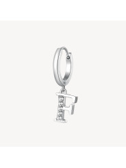 Mono Orecchini Donna Brosway Chakra BHKE062 in Acciaio Silver Lettera F