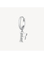 Mono Orecchini Donna Brosway Chakra BHKE062 in Acciaio Silver Lettera F