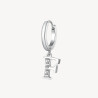 Mono Orecchini Donna Brosway Chakra BHKE062 in Acciaio Silver Lettera F