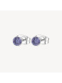 Orecchini Donna Brosway Chakra BHKE055 in Acciaio Silver Cristalli Viola