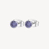 Orecchini Donna Brosway Chakra BHKE055 in Acciaio Silver Cristalli Viola