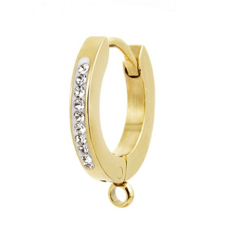 Mono Orecchino Marlù Donna 2OR0055G-W in Acciaio Pvd Oro Con Cristalli