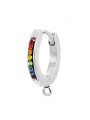Mono Orecchino Marlù Donna 2OR0055-RGB in Acciaio Silver Cristalli Arcobaleno