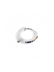 Mono Orecchino Marlù Donna 2OR0055-RGB in Acciaio Silver Cristalli Arcobaleno