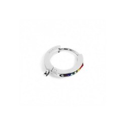 Mono Orecchino Marlù Donna 2OR0055-RGB in Acciaio Silver Cristalli Arcobaleno